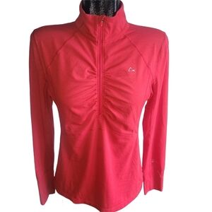 Paradox Red Half-Zip Wool Blend Performance Jacket Size M